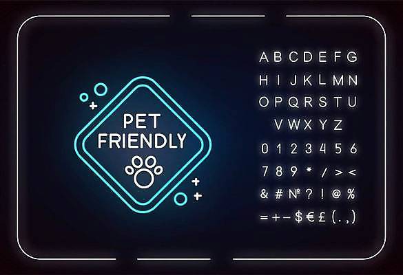 EPS 해외이미지 알파벳 선 백그라운드 일러스트 타이포그라피 사람없음 반짝임 표지판 화려 강아지 심볼 네온 환영 형광등 개발바닥 해외일러스트 문자 영어 컨셉 모션 전등 알림판 반려동물 개 발바닥 파일형식 벡터 이미지허브