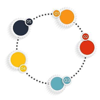 EPS 해외이미지 디자인 일러스트 프레임 사람없음 그래픽 자료 인포그래픽 원형 연결 톱니바퀴 엘리먼트 해외일러스트 도형 파일형식 벡터 이미지허브