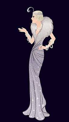 EPS 해외이미지 전신 디자인 드레스 여자 허리손 일러스트 한명 서기 성인 손들기 빈티지 화려 클래식 복고 스타일 성인여자한명만 해외일러스트 1 옷 포즈 컨셉 모션 사람 여자한명만 성인여자만 파일형식 벡터 이미지허브