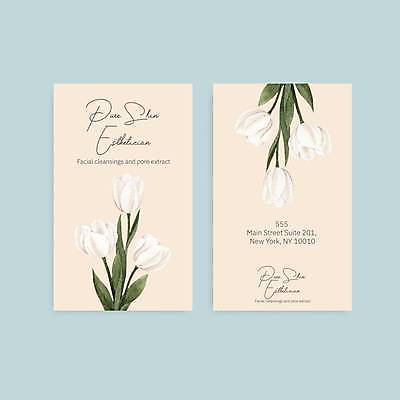 EPS 해외이미지 꽃 일러스트 명함 사람없음 베이지색 해외일러스트 식물 컬러 파일형식 벡터 이미지허브