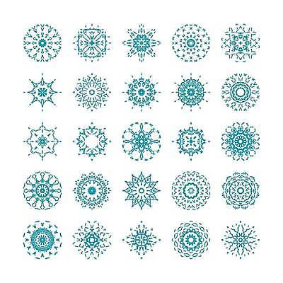 EPS 해외이미지 겨울 일러스트 사람없음 파란색 세트 눈송이 심플 눈꽃무늬 엘리먼트 해외일러스트 계절 컬러 무늬 눈꽃 눈_날씨 파일형식 벡터 이미지허브