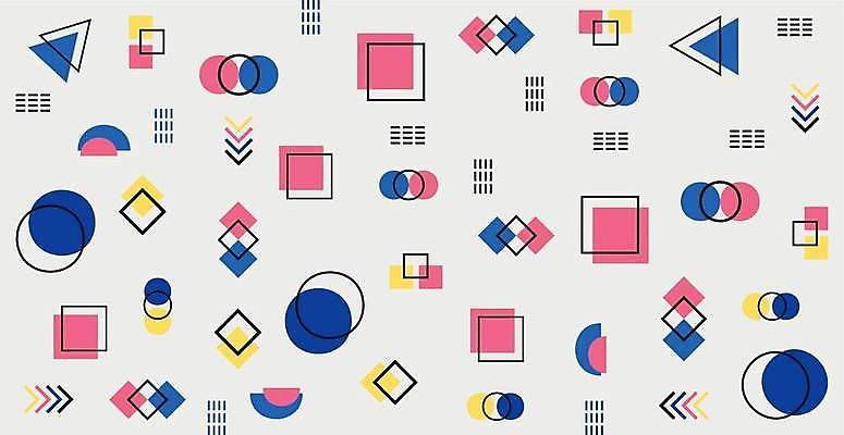 EPS 해외이미지 도형 선 백그라운드 패턴 일러스트 추상 사람없음 컬러풀 화려 기하학 멤피스디자인 해외일러스트 디자인 컬러 컨셉 무늬 파일형식 벡터 이미지허브