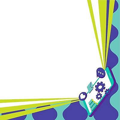 EPS 해외이미지 백그라운드 말풍선 일러스트 그래프 프레임 사람없음 스마트폰 하트 메시지 톱니바퀴 카피스페이스 해외일러스트 모양 핸드폰 스마트기기 공백 파일형식 벡터 이미지허브