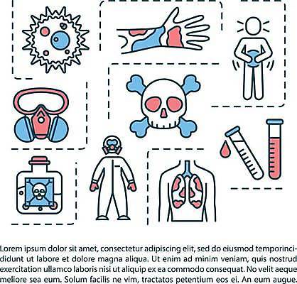 EPS 해외이미지 손 분홍색 일러스트 해골 사람모양 사람없음 신체부위 파란색 독약 허파 라인아트 감염 박테리아 메스실린더 방독면 방호복 해외일러스트 모양 옷 선 컬러 의학 뼈 실험기구 마스크 사람 호흡기관 파일형식 벡터 이미지허브