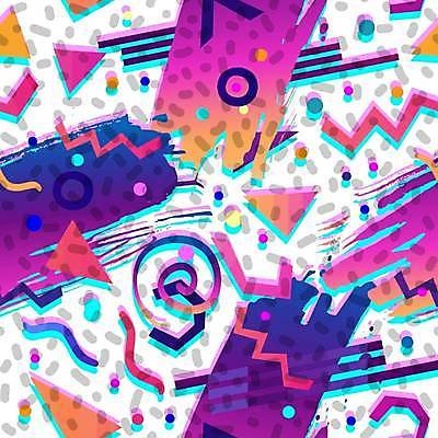 EPS 해외이미지 패턴 일러스트 사람없음 원형 삼각형 사이버 복고 네온 노이즈 테크노 멤피스디자인 해외일러스트 도형 디자인 무늬 파일형식 벡터 이미지허브