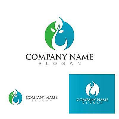 EPS 해외이미지 잎 일러스트 사람없음 초록색 파란색 에너지 원형 심볼 에코 해외일러스트 도형 식물 컬러 환경 파일형식 벡터 이미지허브