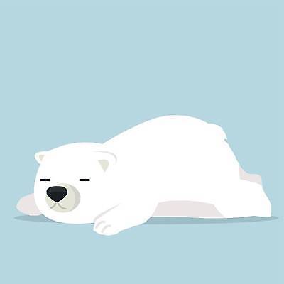 EPS 해외이미지 한마리 디자인 일러스트 사람없음 눕기 잠 북극곰 해외일러스트 1 곰 모션 파일형식 벡터 이미지허브