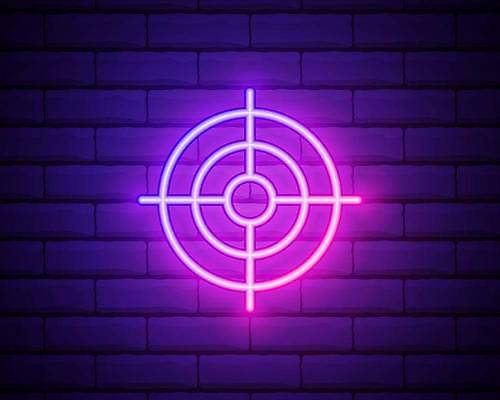 EPS 해외이미지 벽 일러스트 사람없음 빛 보라색 과녁판 네온 네온아트 해외일러스트 컬러 파일형식 벡터 이미지허브