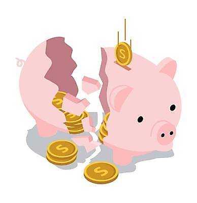 EPS 해외이미지 일러스트 사람없음 달러 동전 손상 저축 돼지저금통 떨어짐 투자 쏟아짐 해외일러스트 컨셉 돈 비즈니스 모션 금융 저금통 파일형식 벡터 이미지허브