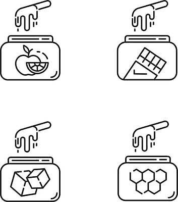 EPS 해외이미지 과일 일러스트 사람없음 뷰티 얼음 피부관리 꿀 왁스 왁싱 위생관리 제모 제모용품 왁스스트립 해외일러스트 자연요소 관리 파일형식 벡터 이미지허브