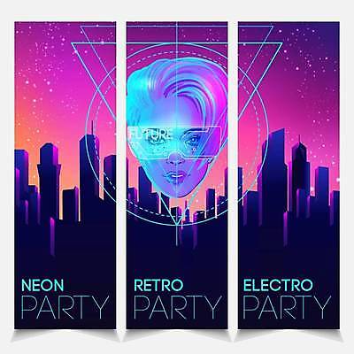 EPS 해외이미지 여자 실루엣 일러스트 고글 한명 상반신 성인 타이포그라피 건물 세트 보라색 도시 원형 삼각형 사이버 복고 네온 테크노 성인여자한명만 해외일러스트 도형 문자 1 건축물 컬러 촬영기법 사람 여자한명만 성인여자만 파일형식 벡터 이미지허브