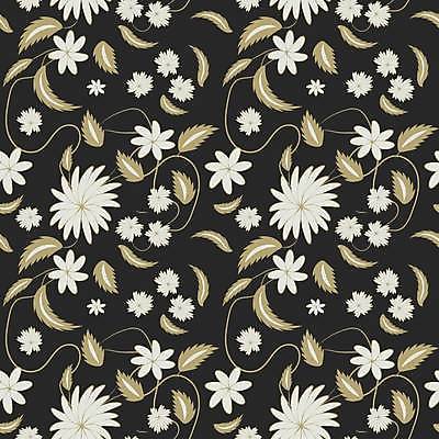 EPS 해외이미지 꽃 잎 패턴 일러스트 사람없음 검은색 패턴백그라운드 우아함 해외일러스트 식물 컬러 백그라운드 컨셉 무늬 파일형식 벡터 이미지허브