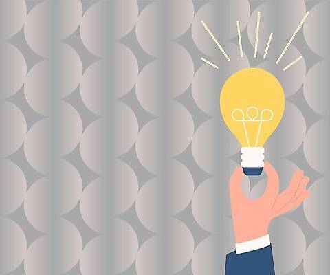 EPS 해외이미지 손 백그라운드 일러스트 전구 프레임 신체부위 카피스페이스 해외일러스트 사람 공백 파일형식 벡터 이미지허브