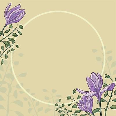 EPS 해외이미지 꽃 잎 일러스트 사람없음 갈색 원형프레임 꽃프레임 해외일러스트 식물 컬러 프레임 원형 파일형식 벡터이미지허브 