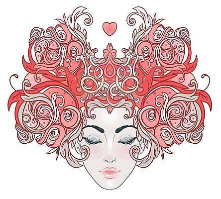 EPS 해외이미지 헤어스타일 디자인 여자 얼굴 무지개 일러스트 동화 왕관 요정 사람 동양인 장식 컬러풀 머리 유행 중국 꿈 수확 달 흰색 화려 중세 문신 퓨전 그림 윤곽 공상 마법 여왕 부족 고립 러시아인 스타일 해외일러스트 자연요소 서양인 아시아 컬러 컨셉 농업 인종 신체부위 역사 파일형식 벡터 이미지허브