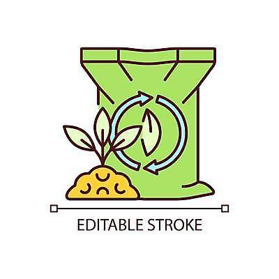 EPS 해외이미지 화살표 일러스트 사람없음 새싹 재활용 심볼 거름 포대자루 재활용표시 해외일러스트 식물 표시 친환경 자루 파일형식 벡터 이미지허브