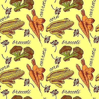 EPS 해외이미지 농업 일러스트 옥수수 사람없음 농작물 당근 브로콜리 그림 유기농 해외일러스트 웰빙 산업 채소 곡류 뿌리채소 파일형식 벡터 이미지허브