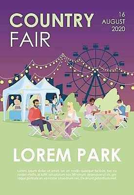 EPS 해외이미지 여자 남자 포스터 의자 일러스트 탁자 서기 들기 앉기 팜플렛 여러명 성인 상점 축제 야간 천막 대관람차 노점 알전구 성인만 플리마켓 해외일러스트 자연요소 가구 다수 전구 모션 사람 시장 놀이기구 파일형식 벡터 이미지허브