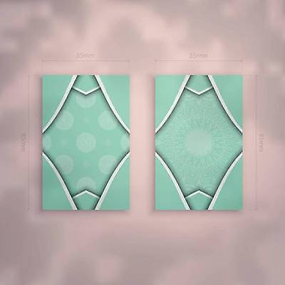 EPS 해외이미지 디자인 백그라운드 패턴 일러스트 명함 사람없음 세트 고급 민트색 목업 해외일러스트 컬러 컨셉 무늬 파일형식 벡터 이미지허브