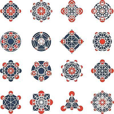 EPS 해외이미지 디자인 일러스트 추상 사람없음 세트 오리엔탈 심볼 만다라 해외일러스트 무늬 파일형식 벡터 이미지허브