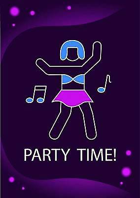 EPS 해외이미지 템플릿 음표 일러스트 사람모양 사람없음 파티 보라색 춤 즐거움 해외일러스트 모양 기호 감정 음악 컬러 문화예술 이벤트 파일형식 벡터 이미지허브