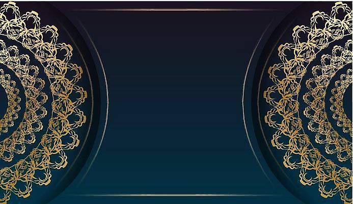 EPS 해외이미지 문양 디자인 백그라운드 일러스트 프레임 사람없음 금색 화려 고급 남색 카피스페이스 국경 해외일러스트 컬러 컨셉 공백 파일형식 벡터 이미지허브
