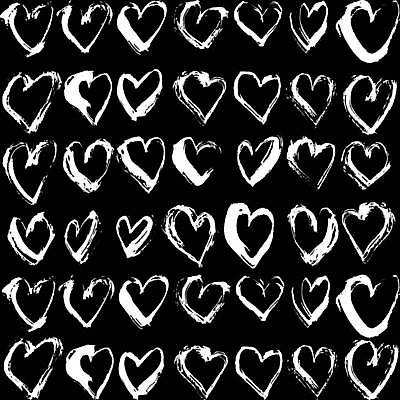 EPS 해외이미지 디자인 일러스트 붓터치 사람없음 검은색 하트 질감 그런지 스타일 해외일러스트 모양 컬러 파일형식 벡터 이미지허브