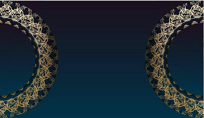 EPS 해외이미지 문양 디자인 백그라운드 일러스트 프레임 사람없음 금색 화려 고급 남색 카피스페이스 국경 해외일러스트 컬러 컨셉 공백 파일형식 벡터 이미지허브