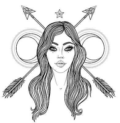 EPS 해외이미지 캐릭터 긴머리 여자 별 얼굴 일러스트 자연 화살 요정 미술 그래픽 검은색 어둠 수확 달 흰색 영혼 초승달 인쇄 신비 악마 문신 사인 그림 마녀 윤곽 점성술 신화 공상 마법 부족 고립 여신 해외일러스트 일러캐릭터 자연요소 헤어스타일 컬러 컨셉 농업 문화예술 사람 신체부위 생태계 파일형식 벡터 이미지허브