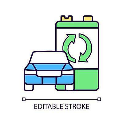 EPS 해외이미지 화살표 일러스트 사람없음 재활용 건전지 심볼 전기자동차 재활용표시 해외일러스트 자동차 표시 친환경 파일형식 벡터 이미지허브