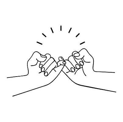 EPS 해외이미지 손 일러스트 손짓 신체부위 라인아트 약속 새끼손가락 해외일러스트 선 모션 사람 파일형식 벡터 이미지허브