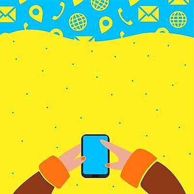 EPS 해외이미지 손 백그라운드 일러스트 프레임 신체부위 스마트폰 메시지 통화 카피스페이스 해외일러스트 모션 사람 핸드폰 스마트기기 공백 파일형식 벡터 이미지허브