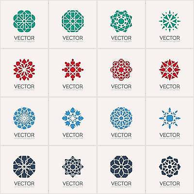 EPS 해외이미지 디자인 일러스트 추상 사람없음 세트 오리엔탈 심볼 만다라 해외일러스트 무늬 파일형식 벡터 이미지허브