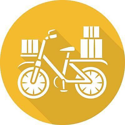 EPS 해외이미지 일러스트 사람없음 상자 노란색 바구니 자전거 짐 원형 운반 해외일러스트 도형 컬러 바이크 파일형식 벡터 이미지허브