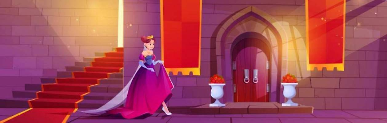 EPS 해외이미지 캐릭터 드레스 꽃 벽 분홍색 결혼 백그라운드 신발 일러스트 동화 왕관 주택 요정 이야기 미술 내부 건물 목재 빨간색 유행 문 계단 카펫 궁전 방 수확 바위 가운 홀 복도 중세 황금 만화 공상 여왕 옛날 해외일러스트 일러캐릭터 나무 식물 건축물 옷 컬러 고건축 농업 재료 문화예술 이벤트 공간 돌_바위 역사 파일형식 벡터 이미지허브