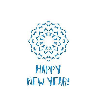 EPS 해외이미지 겨울 일러스트 타이포그라피 사람없음 파란색 눈송이 메시지 해피뉴이어 눈꽃무늬 엘리먼트 레터링 해외일러스트 문자 계절 컬러 무늬 눈꽃 눈_날씨 새해인사 파일형식 벡터 이미지허브