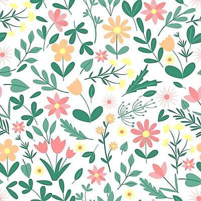 EPS 해외이미지 꽃 잎 패턴 일러스트 사람없음 봄 패턴백그라운드 해외일러스트 식물 계절 백그라운드 무늬 파일형식 벡터 이미지허브