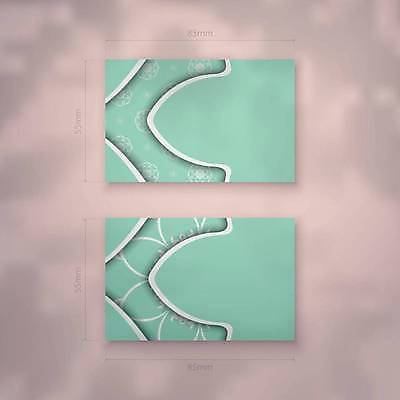 EPS 해외이미지 디자인 백그라운드 패턴 일러스트 명함 사람없음 세트 고급 민트색 목업 해외일러스트 컬러 컨셉 무늬 파일형식 벡터 이미지허브