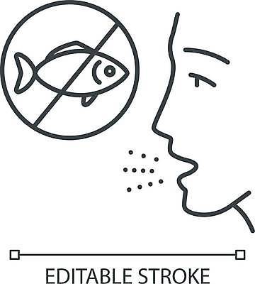 EPS 해외이미지 일러스트 어류 사람없음 금지 얼굴모양 알레르기 해외일러스트 모양 얼굴 수중동물 질병 파일형식 벡터 이미지허브