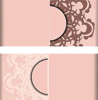 EPS 해외이미지 문양 분홍색 일러스트 프레임 사람없음 화려 고급 빅토리아 카피스페이스 해외일러스트 컬러 컨셉 공백 파일형식 벡터 이미지허브