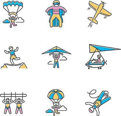 EPS 해외이미지 디자인 스포츠 여행 포즈 컨셉 일러스트 장난 하늘 사람 취미 야외 세트 점프 웹 도전 위험 묘기 만화 스카이다이빙 심볼 그네 팩 거인 고립 프리스타일 항목 스타일 해외일러스트 인터넷 모션 화장품 익스트림스포츠 파일형식 벡터 뷰티 이미지허브