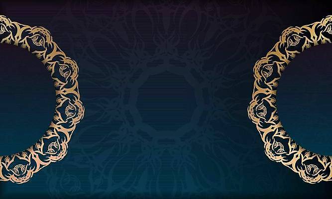 EPS 해외이미지 문양 디자인 백그라운드 일러스트 프레임 사람없음 금색 화려 고급 남색 카피스페이스 국경 해외일러스트 컬러 컨셉 공백 파일형식 벡터 이미지허브