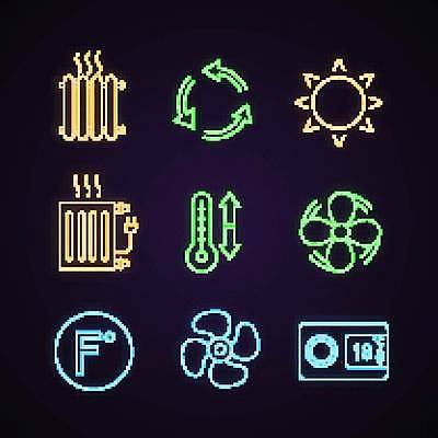 EPS 해외이미지 화살표 일러스트 사람없음 빛 태양 선풍기 온도계 순환 네온 난방 온도 냉방 라디에이터 보일러 네온아트 해외일러스트 자연요소 모션 가전제품 파일형식 벡터 이미지허브