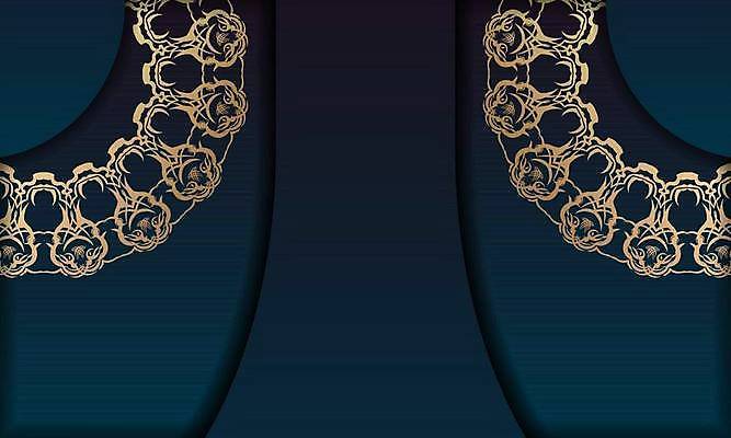 EPS 해외이미지 문양 디자인 백그라운드 일러스트 프레임 사람없음 금색 화려 고급 남색 카피스페이스 국경 해외일러스트 컬러 컨셉 공백 파일형식 벡터 이미지허브