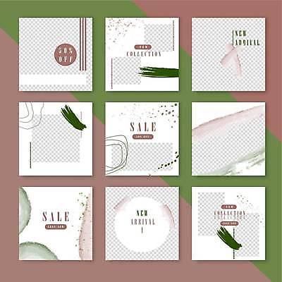 EPS 해외이미지 일러스트 붓터치 추상 타이포그라피 사람없음 초록색 쇼핑 세트 세일 베이지색 카피스페이스 해외일러스트 문자 컬러 무늬 공백 파일형식 벡터 이미지허브