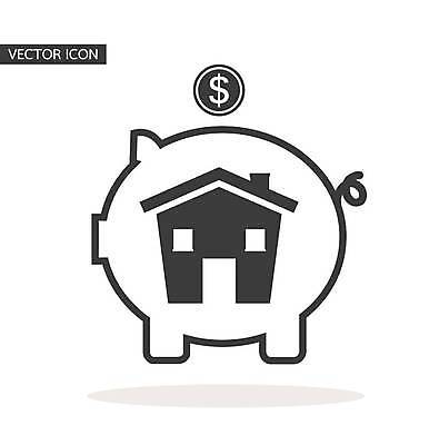 EPS 해외이미지 일러스트 부동산 주택 사람없음 달러 동전 저축 돼지저금통 투자 해외일러스트 돈 비즈니스 건물 금융 저금통 재산 파일형식 벡터 이미지허브