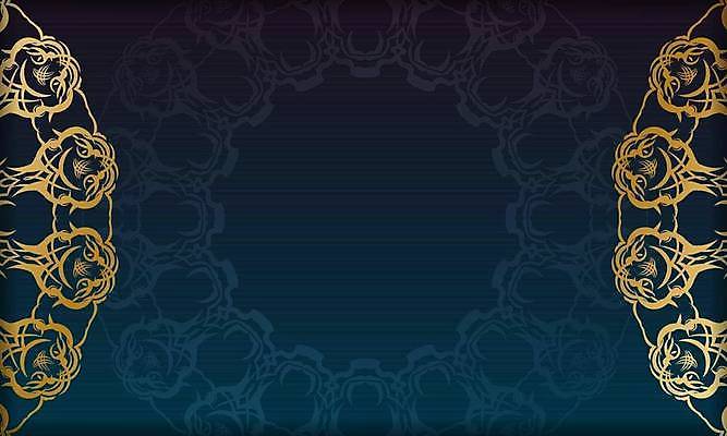 EPS 해외이미지 문양 디자인 백그라운드 일러스트 프레임 사람없음 금색 원형 화려 고급 남색 카피스페이스 해외일러스트 도형 컬러 컨셉 공백 파일형식 벡터 이미지허브