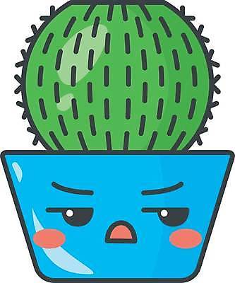 EPS 해외이미지 캐릭터 화분 일러스트 선인장 표정 사람없음 초록색 해외일러스트 일러캐릭터 식물 컬러 파일형식 벡터 이미지허브