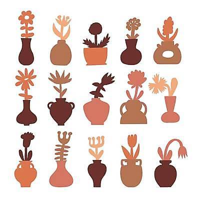 EPS 해외이미지 화분 일러스트 사람없음 세트 갈색 꽃병 엘리먼트 코랄 해외일러스트 꽃 컬러 파일형식 벡터 이미지허브