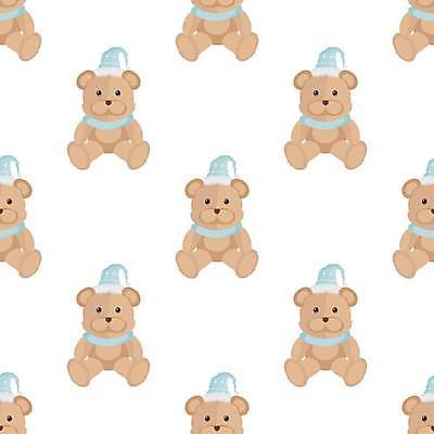 EPS 해외이미지 패턴 일러스트 사람없음 귀여움 곰인형 패턴백그라운드 흰색 해외일러스트 인형 컬러 백그라운드 컨셉 무늬 파일형식 벡터 이미지허브